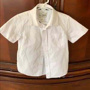 Boys white shirt sleeve button down